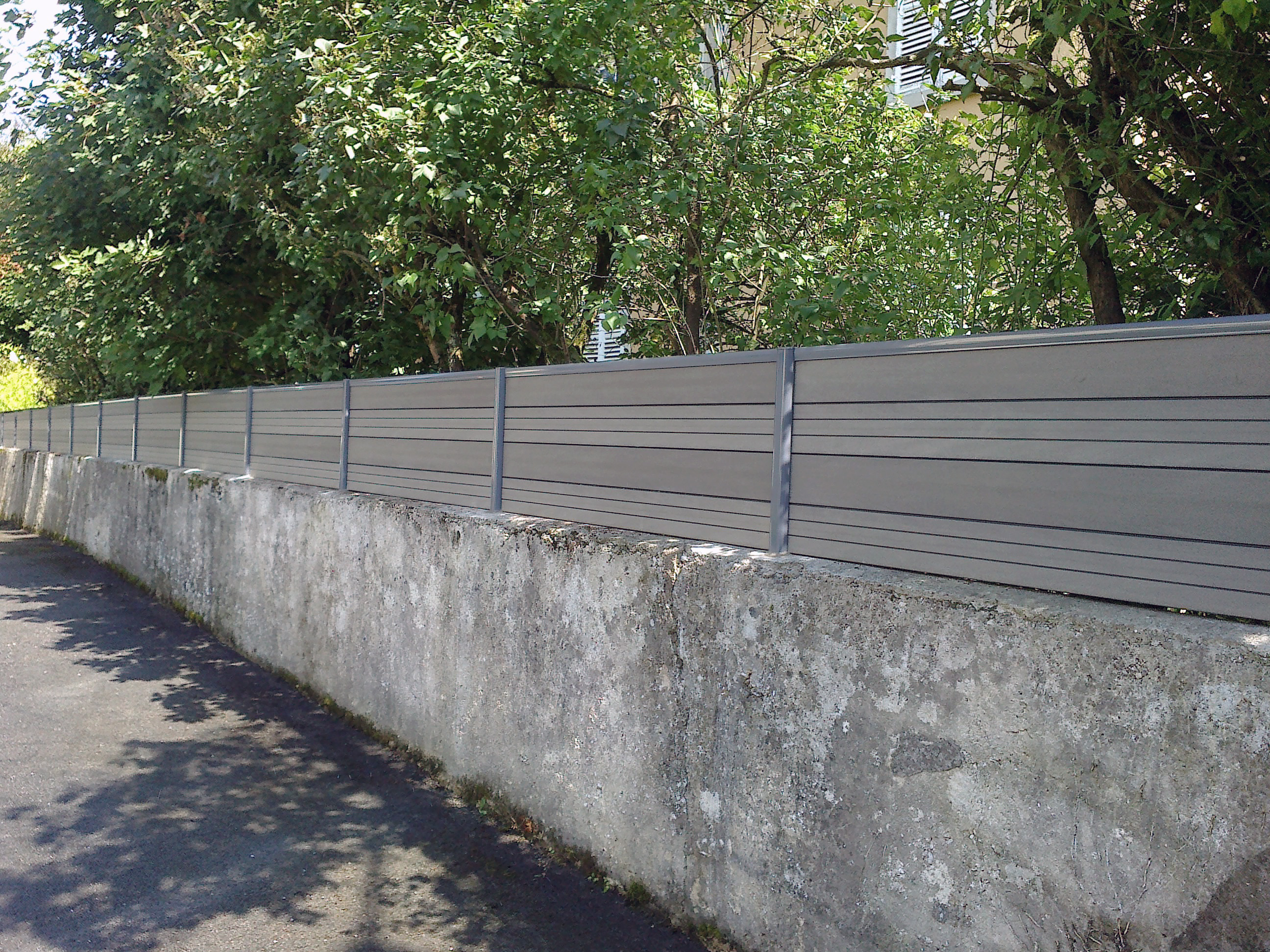 clôture beton imitation bois denain